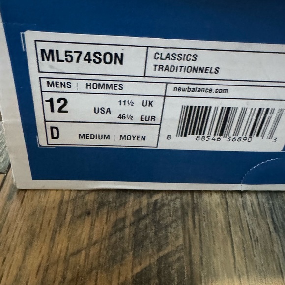 New Balance men’s 574 sz 12 - Picture 6 of 6